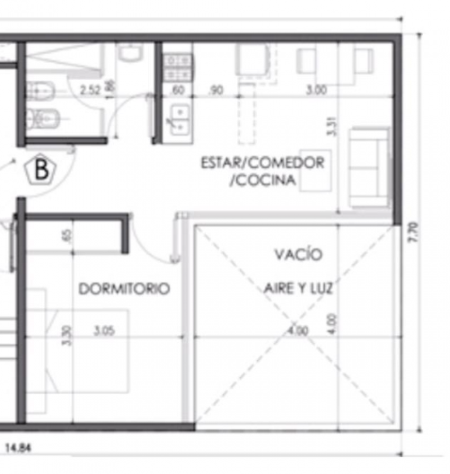 Venta! Depto Dos Ambientes en Belgrano