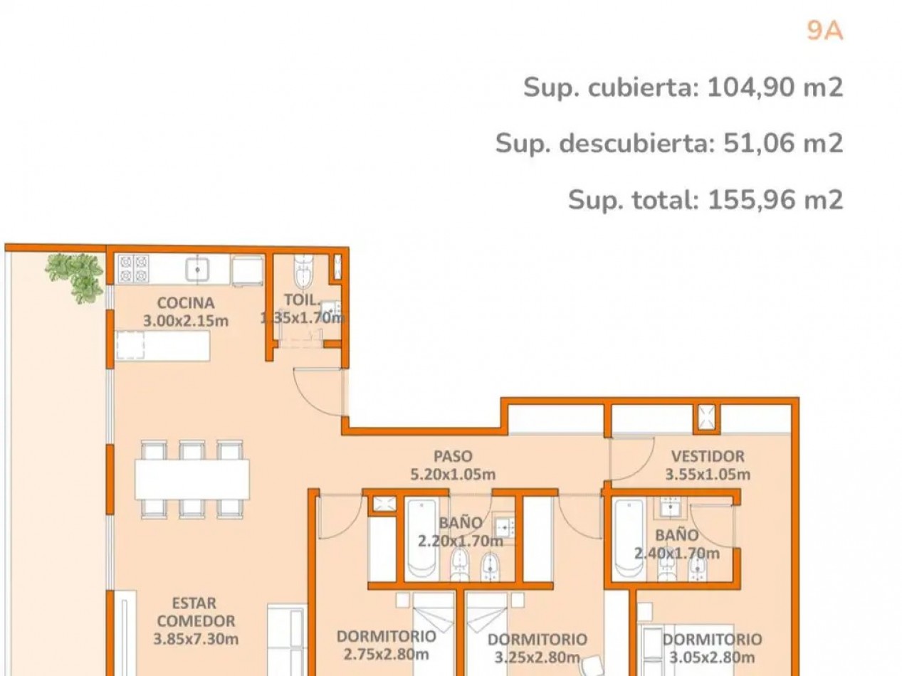 Departamento en Venta 3 ambientes, 146m² totales, Frente - Blanco Encalada 5600, Villa Urquiza