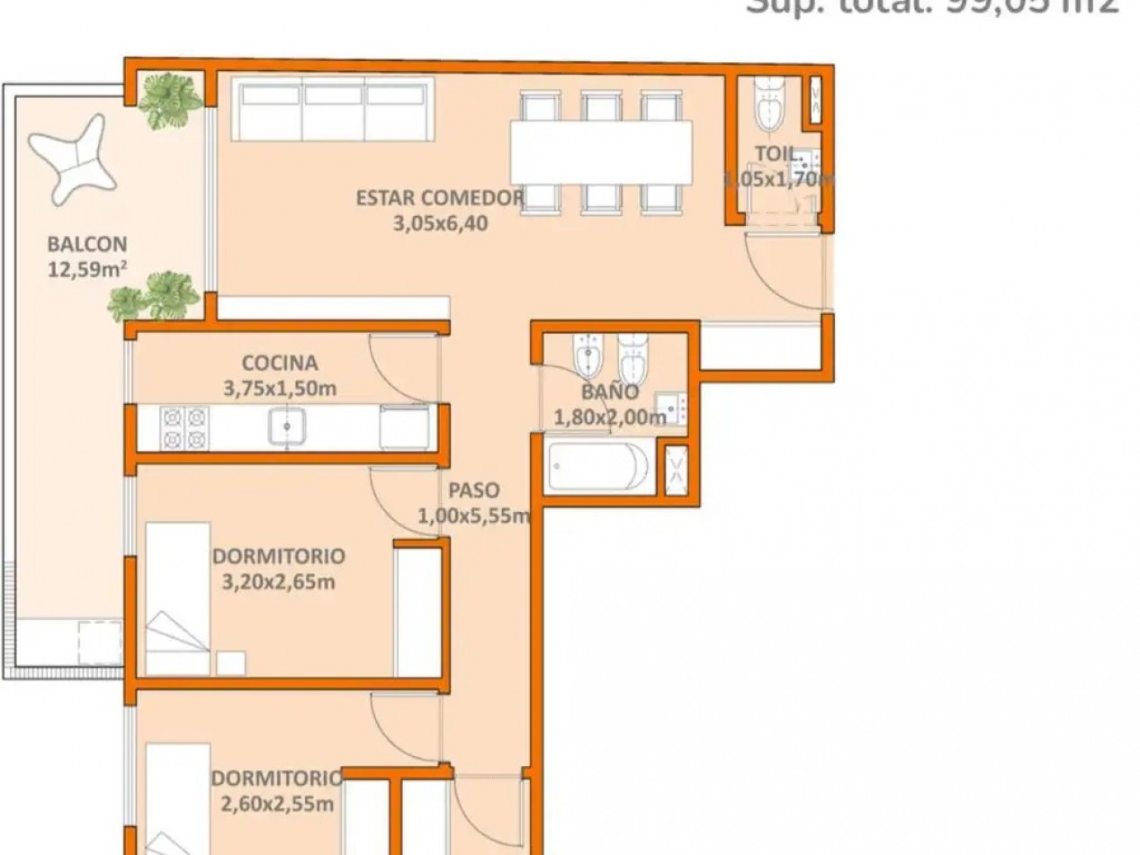 Departamento en Venta 3 ambientes, 100m² totales, Frente - Blanco Encalada 5600, Villa Urquiza