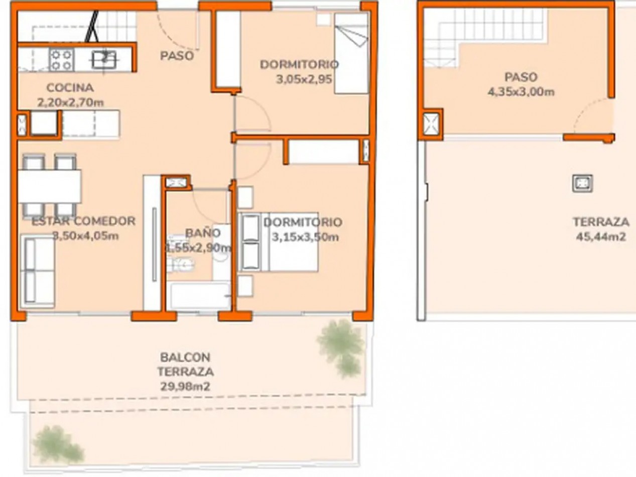 Departamento en Venta 3 ambientes a estrenar, 156m² totales con terraza y quincho - Julian Alvarez 1800, Palermo Soho