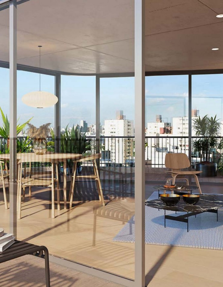 Oportunidad: departamento 2 ambientes a estrenar con balcon en Palermo Hollywood - Av. Dorrego al 1500 | 49,1 m², piso 4
