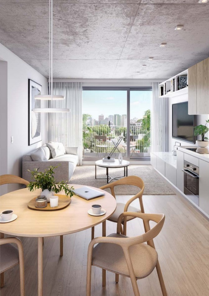 Departamento 2 ambientes en construccion con terraza en Colegiales - Jorge Newbery y Zapata | 65,7 m², piso 8, 12 cuotas