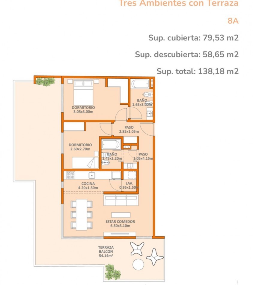 Departamento 2 ambientes en pozo con balcon en Villa Urquiza - Blanco Encalada y Ceretti | 56,61 m², piso 3, 24 cuotas
