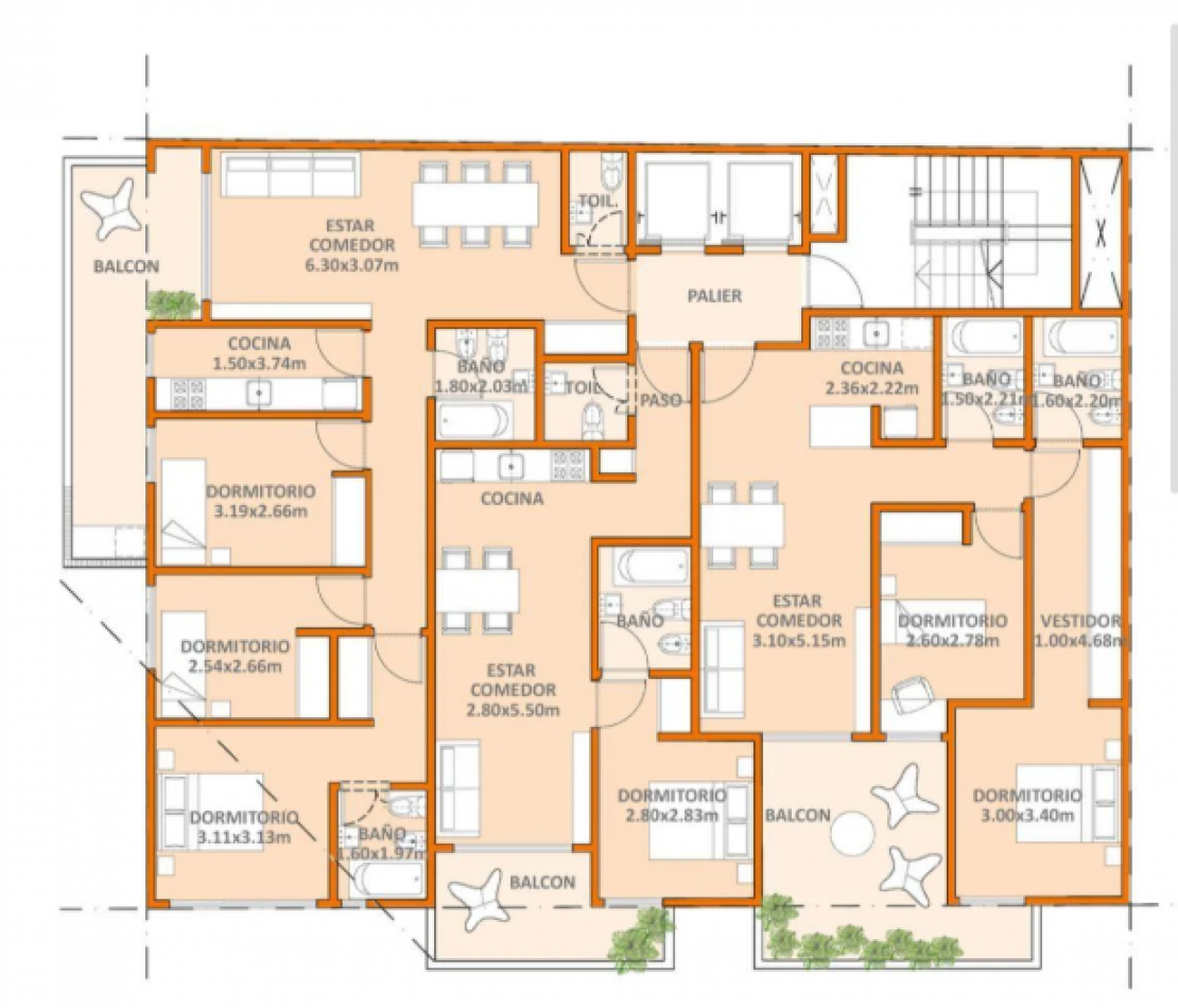 Departamento 3 ambientes en pozo con balcon en Villa Urquiza - Blanco Encalada y Ceretti | 85,23 m², piso 7, 24 cuotas