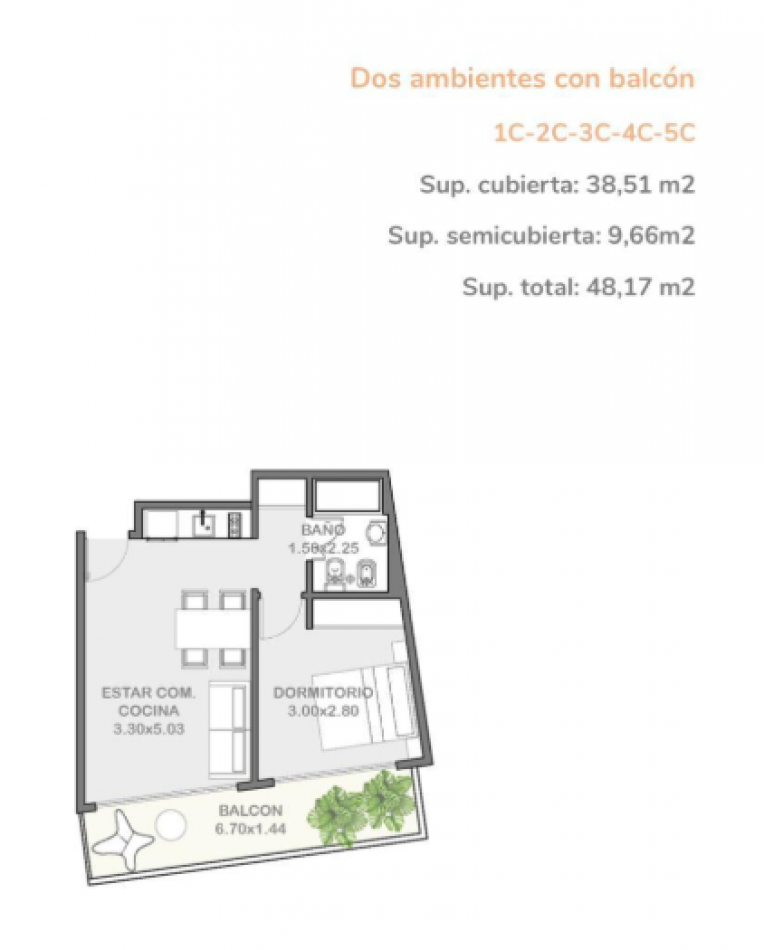  Venta Depto 2 Ambientes en Parque Chas a m del Subte B