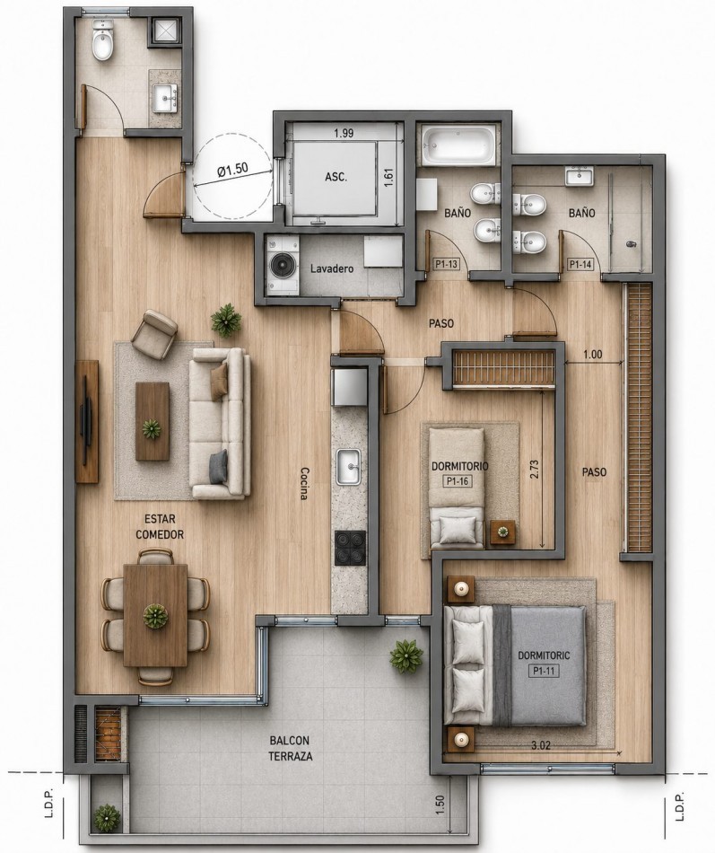 Venta de Pozo Departamento 2 Ambientes con Balcon Terraza - Villa Urquiza