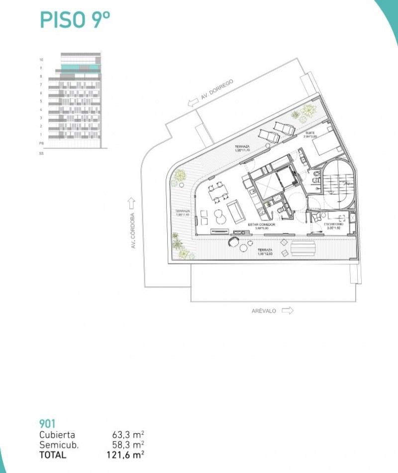 Departamento dos ambientes con terraza en venta en Palermo Hollywood a estrenar entrega 2026