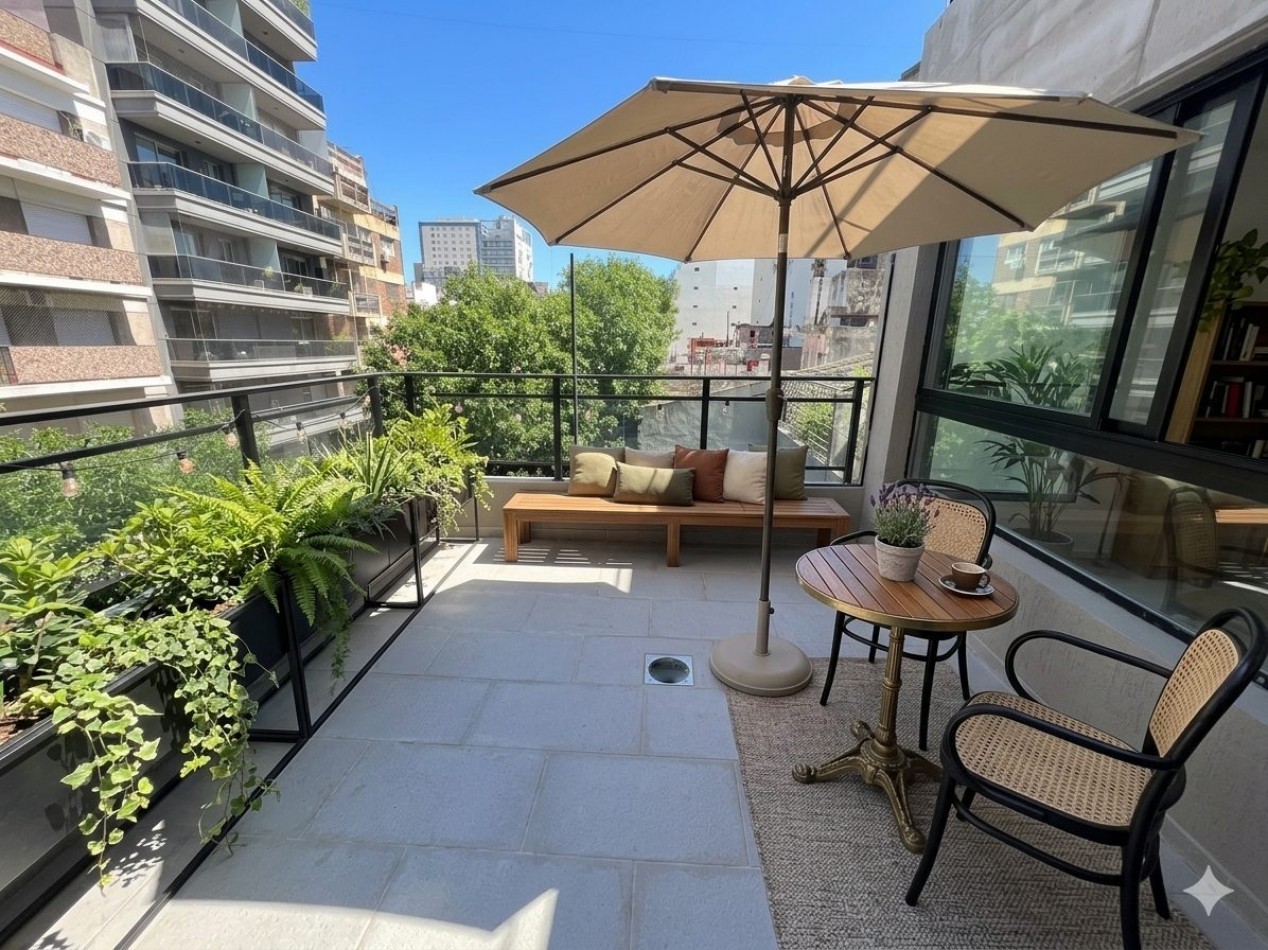 Departamento tres ambientes con terraza en venta en Villa Crespo a estrenar entrega inmediata