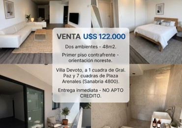VENTA a estrenar departamento dos ambientes en Villa Devoto